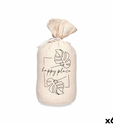 Set of six Gift Decor happy place door hangers made of fabric, each measuring 13x26x13 cm, for home decor and kitchen use.