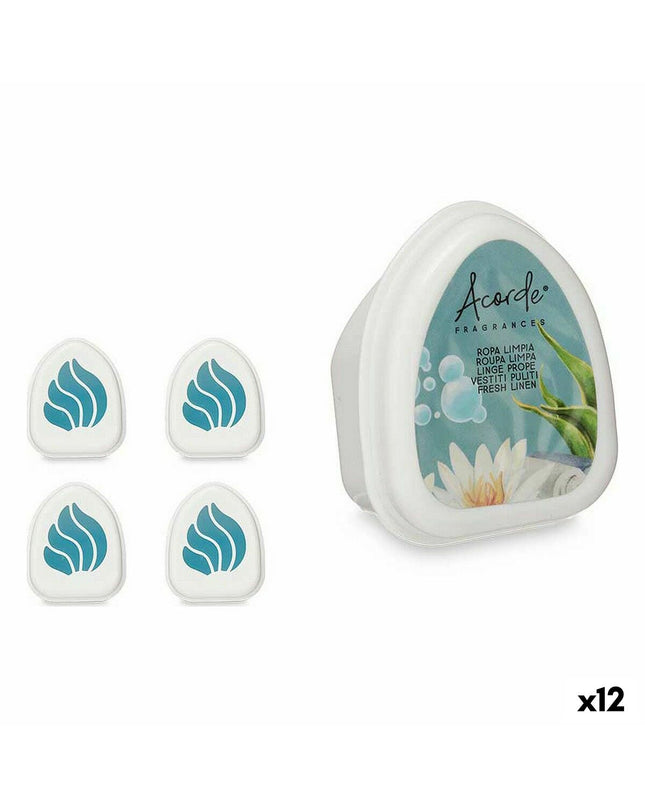 Acorde luchtverfrisserset met 12 frisse geurblokjes voor huisdecoratie en frisheid in huis, 50 g per stuk.