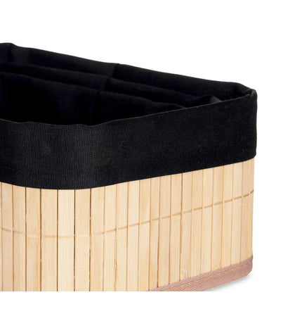 Berilo polyester, katoen, bamboe en viscose badkamer organizer set, 31x12x21 cm, includes multiple storage containers.
