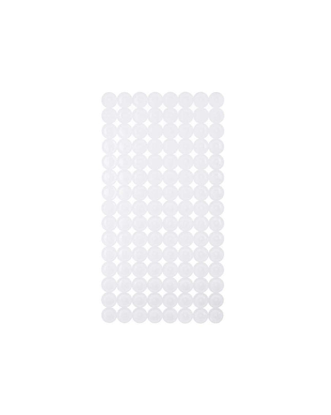 Set of six Berilo antislip mats for in the shower, white PVC, 6 x 38 x 6 cm, ideal for bathroom safety.