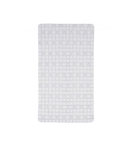 Six transparent Berilo antislip shower mats in PVC, measuring 6 x 38 x 6 cm, designed for safe bathroom use.
