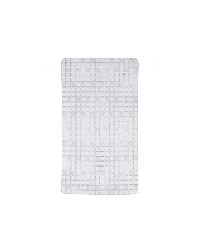 Six transparent Berilo antislip shower mats in PVC, measuring 6 x 38 x 6 cm, designed for safe bathroom use.
