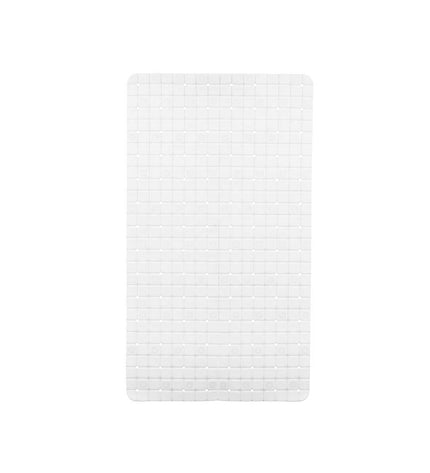 Berilo antislipdouchemat in wit PVC, 6x38x6 cm, set of 6, with clear window pattern for safe shower flooring.