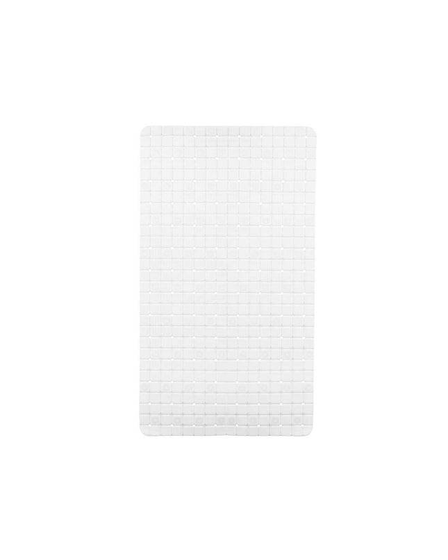 Berilo antislipdouchemat in wit PVC, 6x38x6 cm, set of 6, with clear window pattern for safe shower flooring.