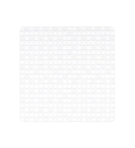 Berilo antislip douchemat set with six transparent PVC mats, 6x50x6 cm, featuring window pattern for safety in bathroom.