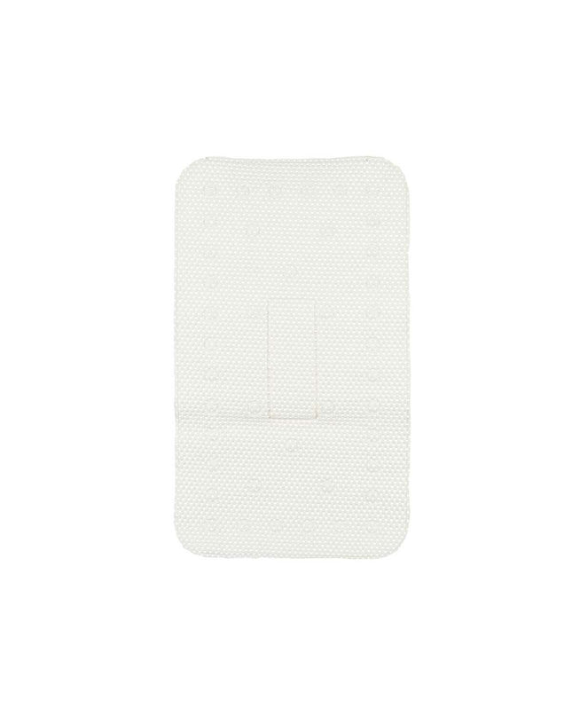 Six white Berilo PVC antislip shower mats with textured surfaces, measuring 69.3 x 40 cm, designed for bathroom safety.
