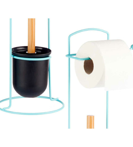 Set of six Berilo blue toilet paper holders, 17x57x16.5 cm, suitable for bathroom and home use.