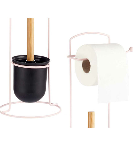 Berilo roze toiletrolhouder in huis en bad, 17x57x16.5 cm, six-piece set, modern bathroom accessory.