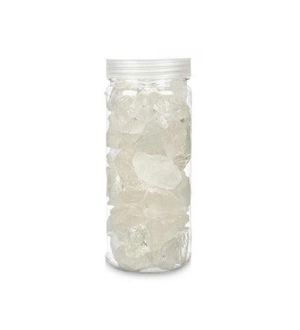 Decorative white quartz stones for outdoor garden decor, 600g, set of 12 pieces by Gift Decor.