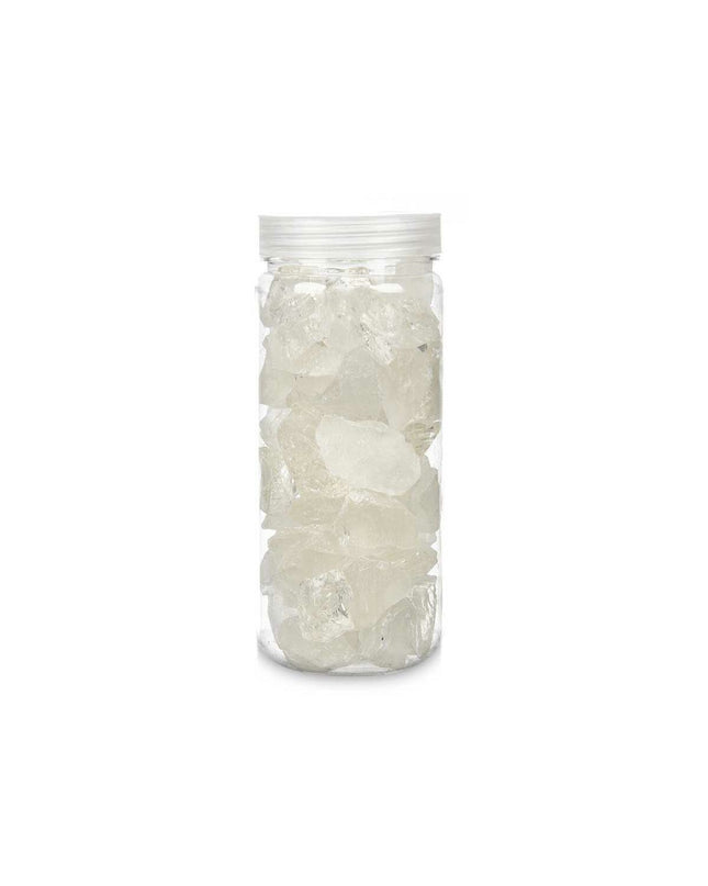 Decorative white quartz stones for outdoor garden decor, 600g, set of 12 pieces by Gift Decor.