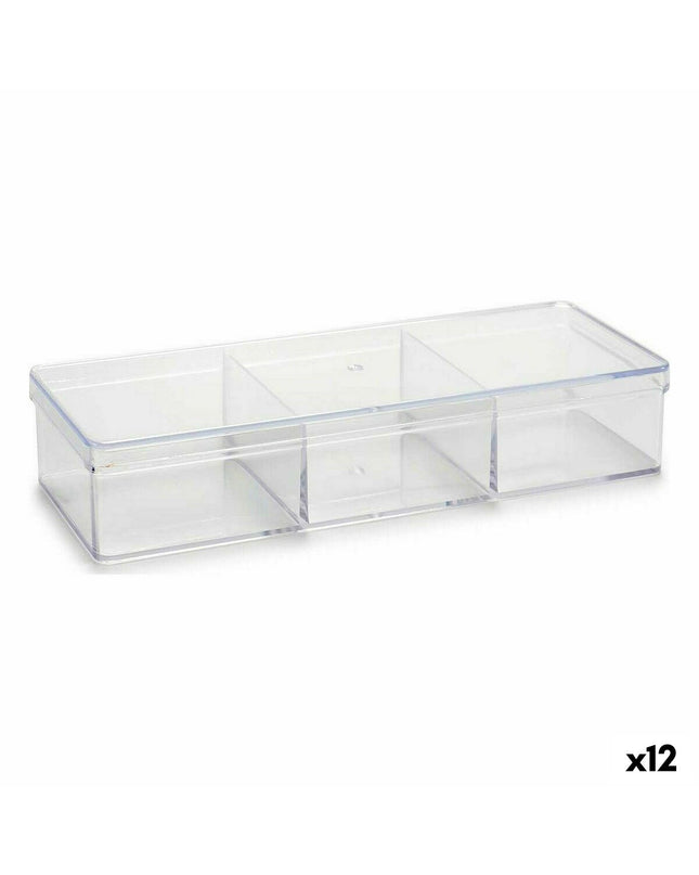 Berilo plastic organizer for bathroom and kitchen, 20x3.5x7 cm, compact storage solution with a sleek design