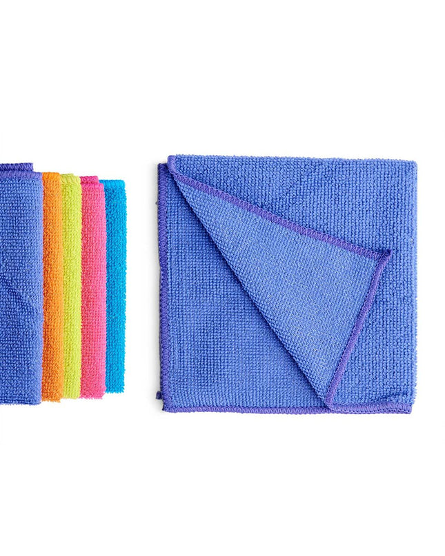 Set of 12 multicolour cleaning cloths from BigBuy Home, 30x30cm, suitable for household chores and kitchen use.