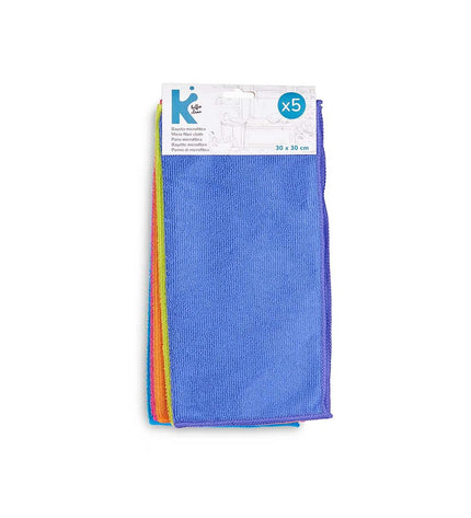 Set of 12 multicolour cloths from BigBuy Home, 30x30 cm for home, cleaning, and caregiving tasks.