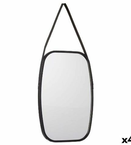 Four black rectangular wall mirrors by Gift Decor, 43x65 cm, for home decor and kitchen wall decoration.