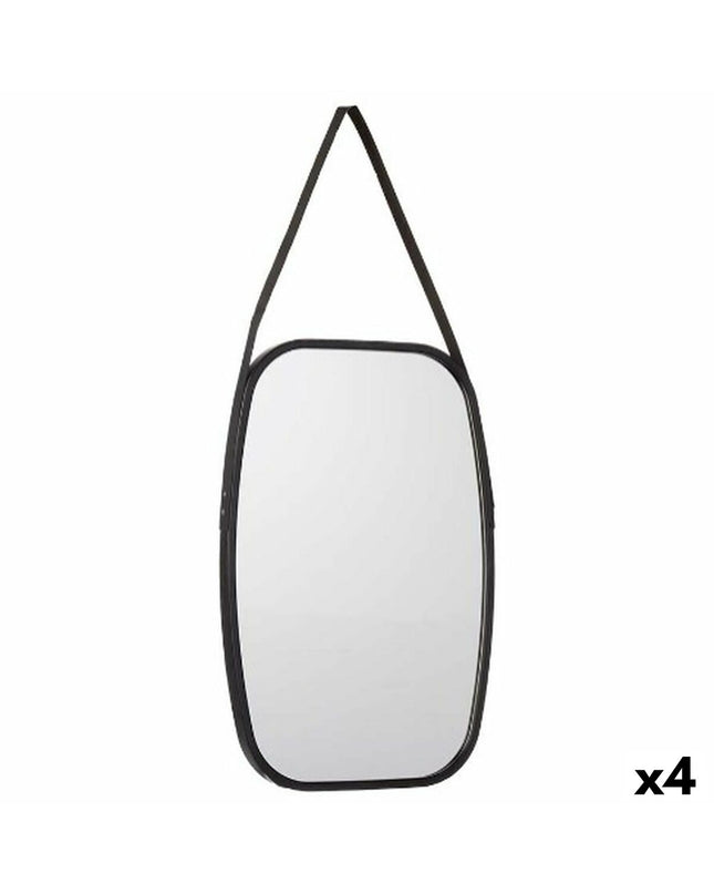 Four black rectangular wall mirrors by Gift Decor, 43x65 cm, for home decor and kitchen wall decoration.