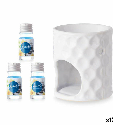 Acorde Spa essential oil burner with 12 essential oils, decorative home and kitchen decor, measuring 11x19.8x6.5 cm.