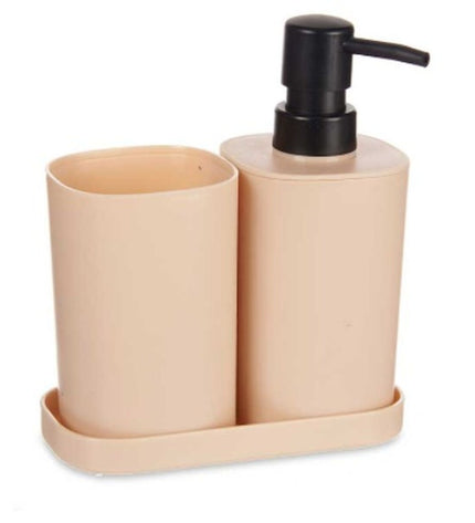 Set of 12 Berilo black and beige polypropylene bathroom and kitchen caps, showing various sizes and close-up views.