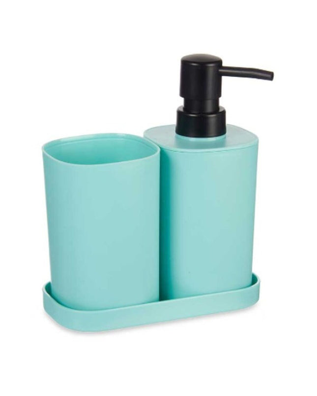 Set of 12 black and green Berilo polypropylene bathroom and kitchen cleaning brushes, ergonomic design and durable materials.