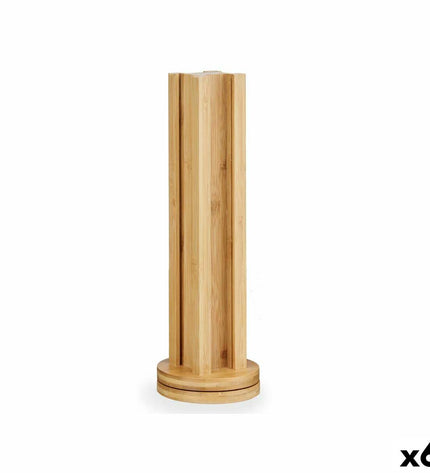 Set of six Kinvara bamboo coffee capsule holders, rotating, measuring 11x11x34 cm and 11x30.5x11 cm, for organized kitchen storage