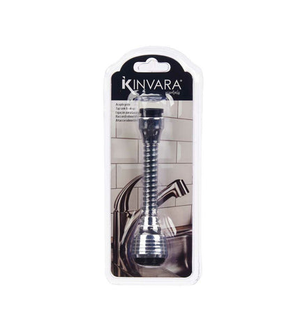 Kinvara faucet filter with flexible hose attachment for kitchen use, designed to improve water quality and flow.