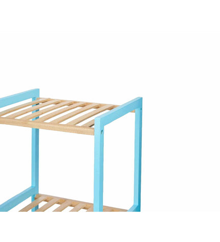 Berilo blauw badkamerschap zonder achtergrond, 35x30x100 cm, voor badkamer en koken, natuurlijke afwerking, modern design
