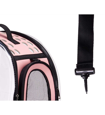 Pink Mascow plastic animal carrier basket with dimensions 43x20x33 cm, set of four for small pets or small animals.