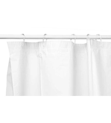 Berilo witte douchegordijn van polyethyleen EVA, 180x180 cm, inclusief 12 stuks voor badkamer en huisgebruik