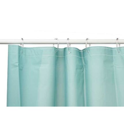 Berilo green PVC shower curtain set with 12 pieces, 180 x 180 cm, suitable for bathroom decor and shower privacy.
