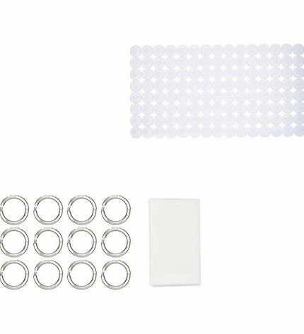 Set of 12 Berilo PVC EVA bath mats in white, measuring 28x42x6 cm, suitable for home and bathroom use.