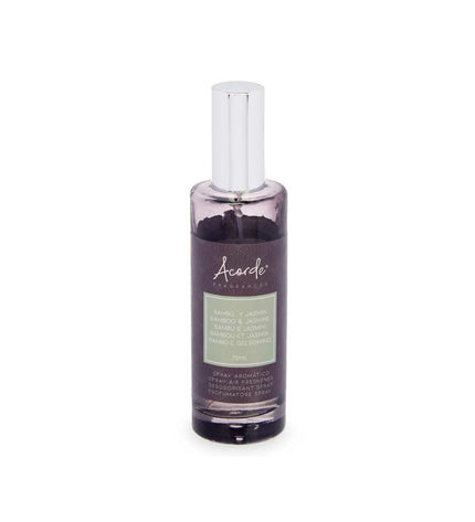 Acorde Bamboe Jasmijn luchtverfrisserspray 70 ml, set of 12, with bamboo and jasmine scent, suitable for home decor and freshening spaces.