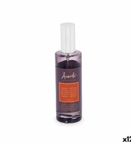 Acorde Luchtverfrisserspray Chai-thee 70 ml with 12 bottles, house and kitchen decor, freshening air in a home setting