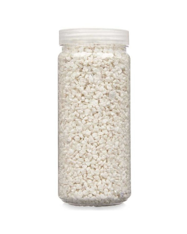 Gift Decor witte decoratieve stenen, 2-5 mm, tuin buiten decoratie, 12 stuks, geschikt voor tuin en buiteninrichting.