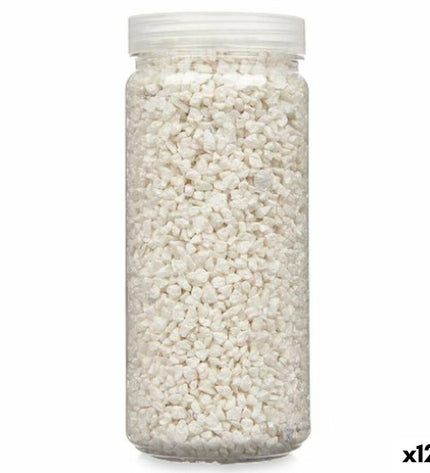 Gift Decor decorative white stones, 2-5mm, 12 pieces for outdoor garden decoration, natural stones for garden decor.
