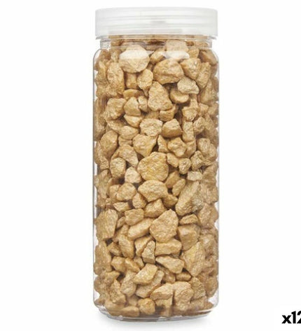 Gift Decor decorative yellow stones for outdoor garden decor, 10-20mm, 12 pieces, ideal for landscaping and outdoor decoration.