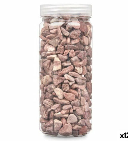 Decorative red stones from Gift Decor, 10-20 mm size, outdoor garden decor, 12 pieces in a set, natural stone appearance.