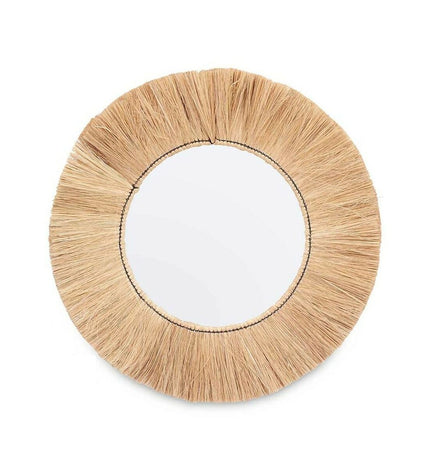 Gift Decor brown circular wall mirror, 79x79 cm, stylish home decor for living spaces, round shape with modern design.