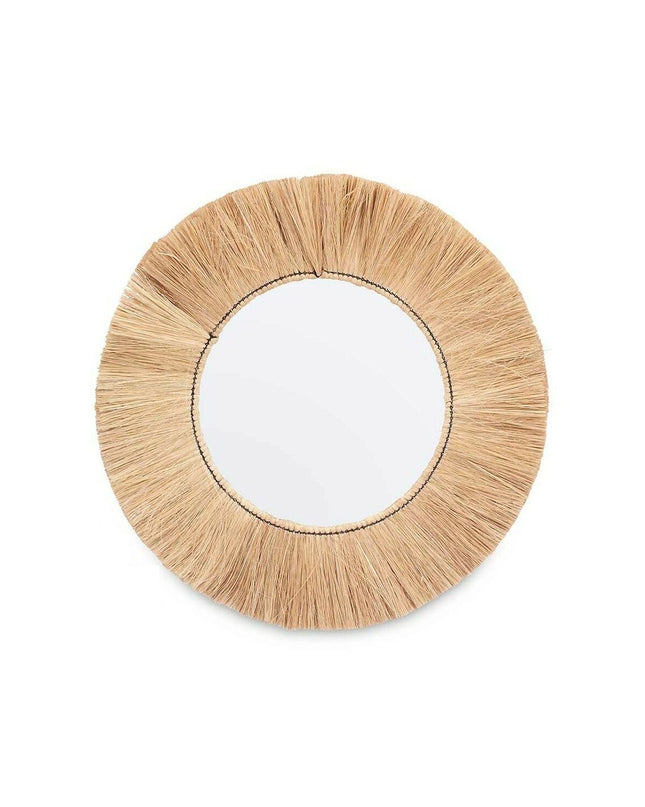 Gift Decor brown circular wall mirror, 79x79 cm, stylish home decor for living spaces, round shape with modern design.