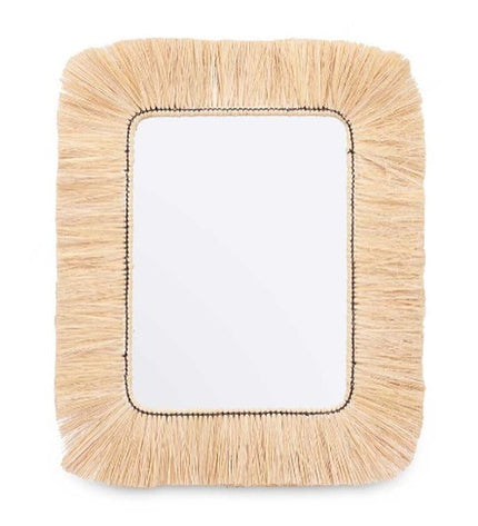 Rectangular brown wall mirror by Gift Decor, 77x67 cm, ideal for home decor and kitchen spaces.