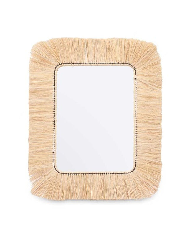 Rectangular brown wall mirror by Gift Decor, 77x67 cm, ideal for home decor and kitchen spaces.