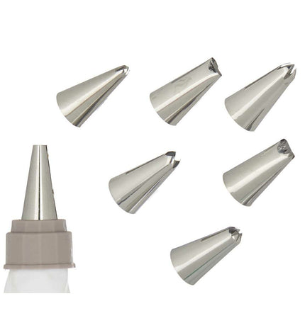 Set of 12 Kinvara white piping bags for baking and home cooking, shown with piping tips and ready for decorating desserts.