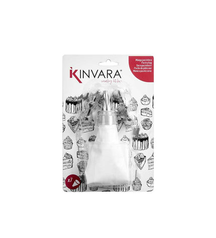 Set of 12 white Kinvara piping bags for baking and cooking, suitable for decorating cakes and pastries.