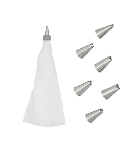 Set of 12 white Kinvara baking piping bags for decorating and baking, made of flexible material for precise cake decorating.