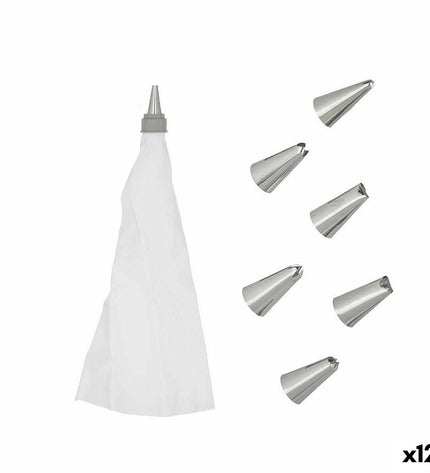 Set of 12 white Kinvara pastry bags for baking and cake decorating, made of durable material for huis en koken use.
