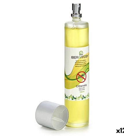 Ibergarden citronella air freshener spray 100 ml, 12-pack, with citrus scent, for home and kitchen decor.