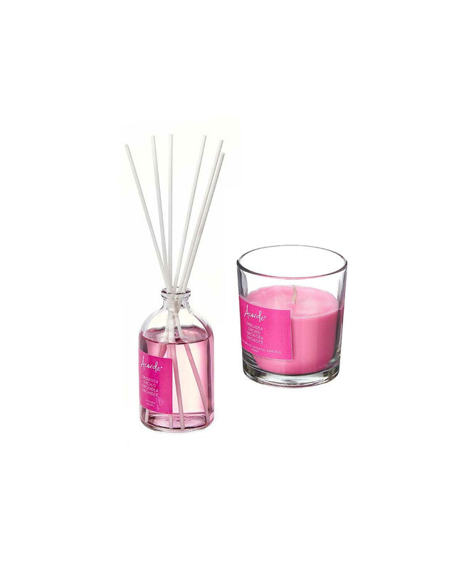 Acorde Orchidee luchtverfrisserset with six 100ml bottles, featuring elegant orchid design for home and kitchen decor.