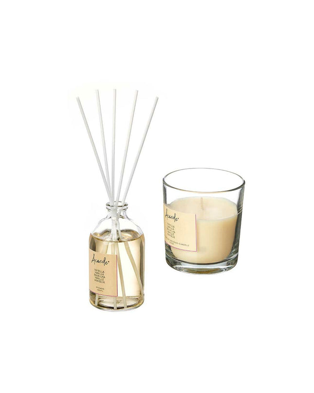Six Acorde Vanille air freshener sets in 100 ml bottles, designed for home decor and kitchen use, featuring vanilla scent.