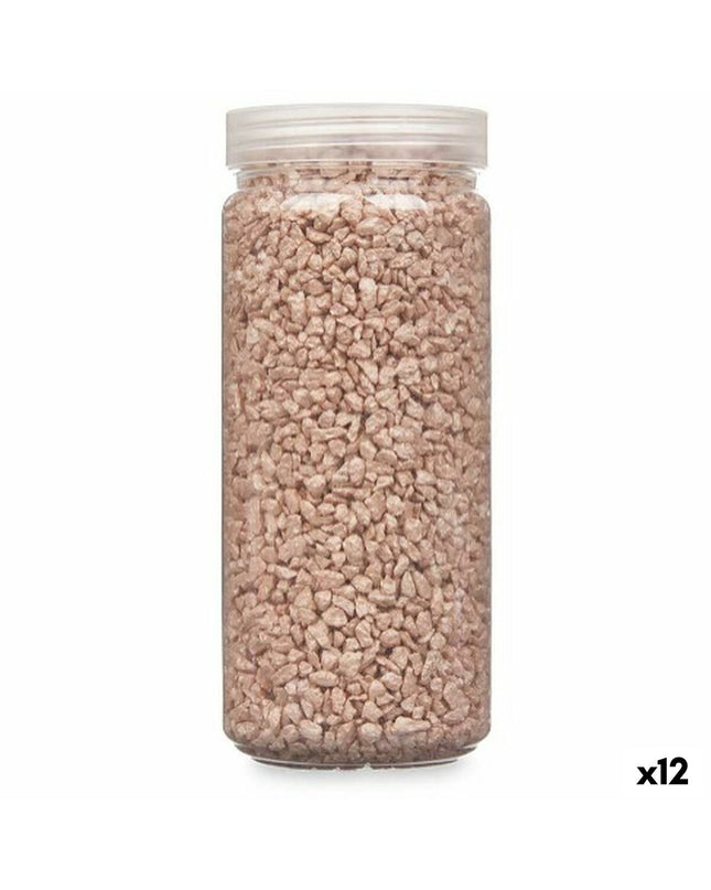 Decoratieve bruine stenen van Gift Decor voor tuin en buitendecoratie, 12 stuks, 2-5 mm, geschikt voor tuinversiering.