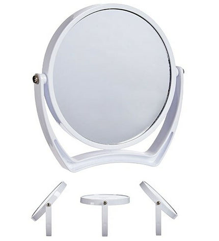 Set of six Berilo white crystal plastic bathroom mirrors, 19 x 18.7 cm, with sleek rectangular design for home and kitchen use.