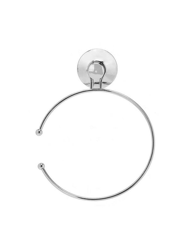 Set of 12 Berilo stainless steel handdoekrek met ringen, 16x20x4 cm, for bathroom and kitchen organization.