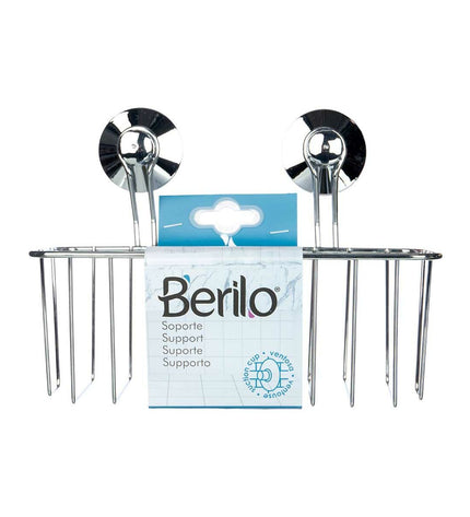 Set of 12 Berilo metal and ABS shower support brackets, 24x18x10 cm, suitable for bathroom and kitchen use.